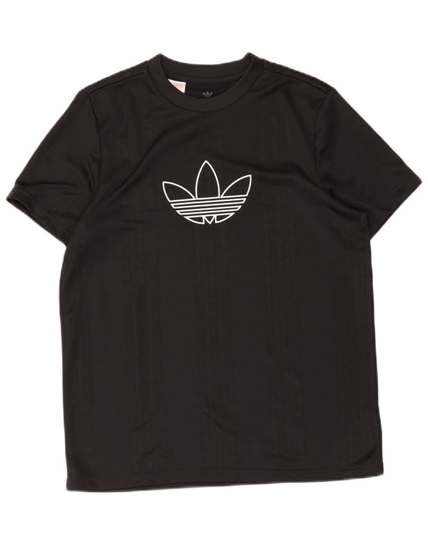T-shirt grafica da ragazzo Adidas Top 13-14 anni in poliestere nero