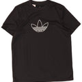 T-shirt grafica da ragazzo Adidas Top 13-14 anni in poliestere nero