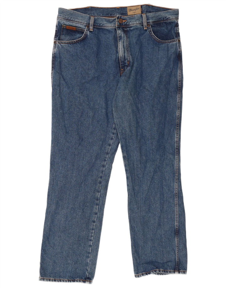Jeans dritti da uomo Wrangler Texas W38 L30 cotone blu