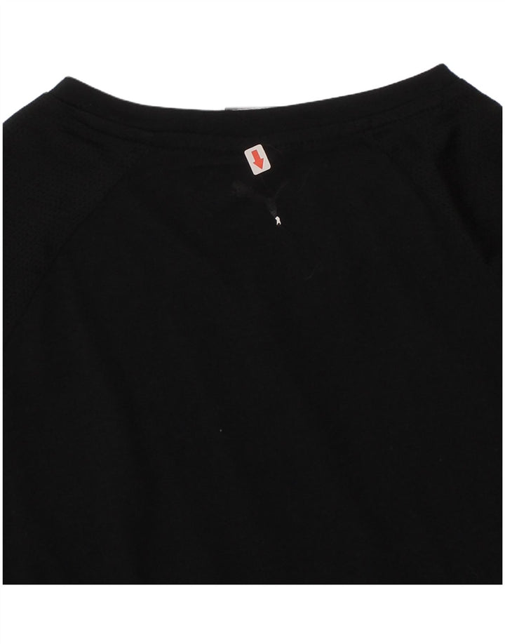 T-shirt grafica Puma per ragazze, 12-13 anni, grande, nera, in poliestere