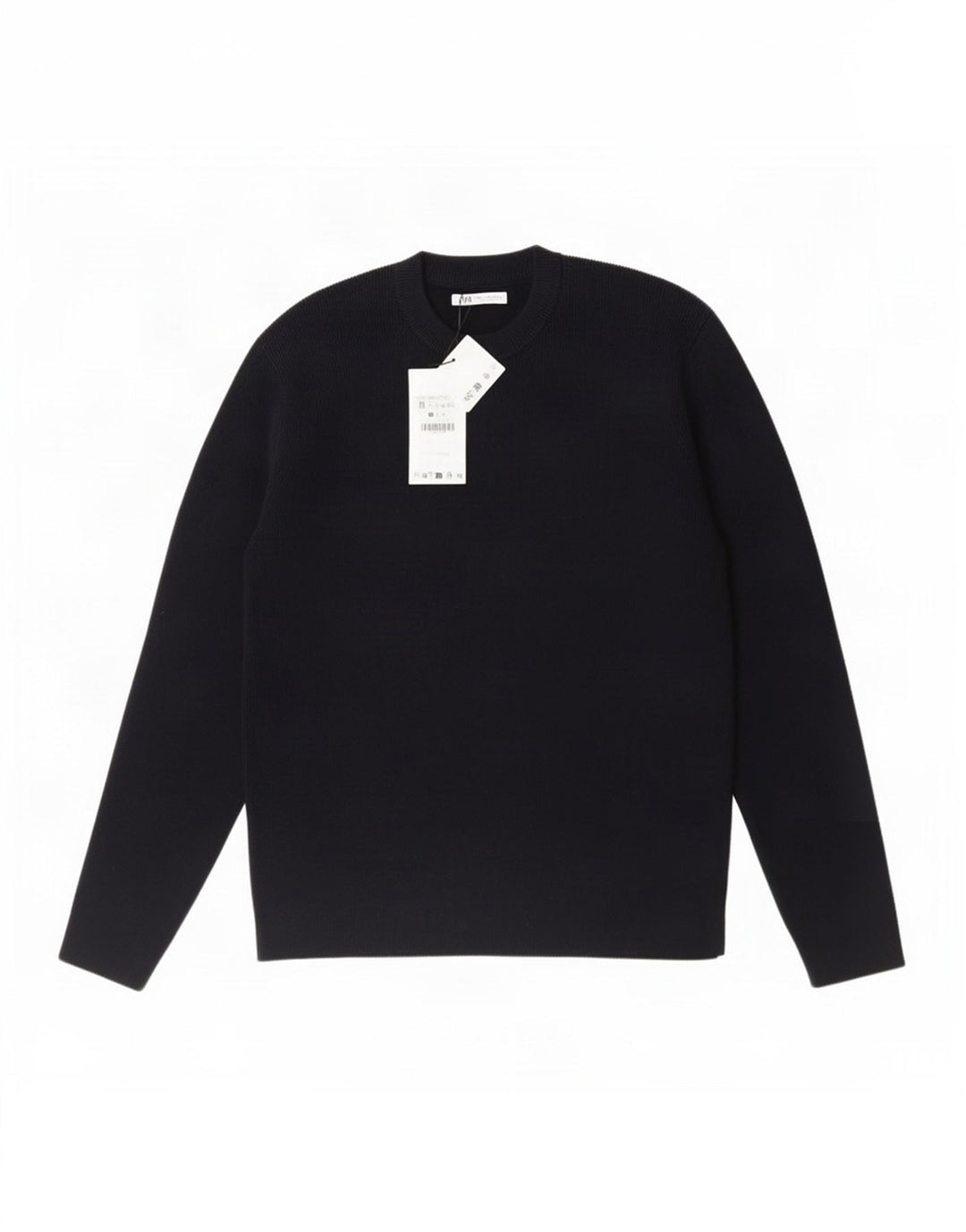 Maglione maglione girocollo da uomo Zara medio blu navy in acrilico