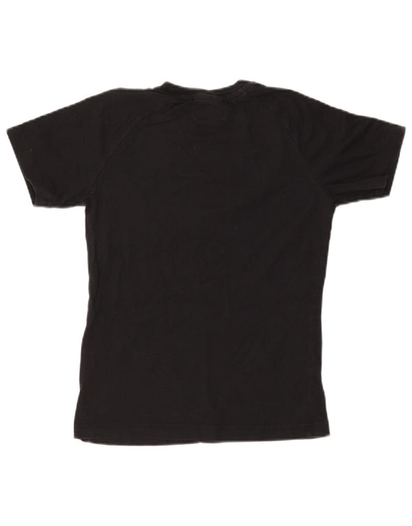 T-shirt grafica da donna NIKE Top UK 8/10 piccola in cotone nero