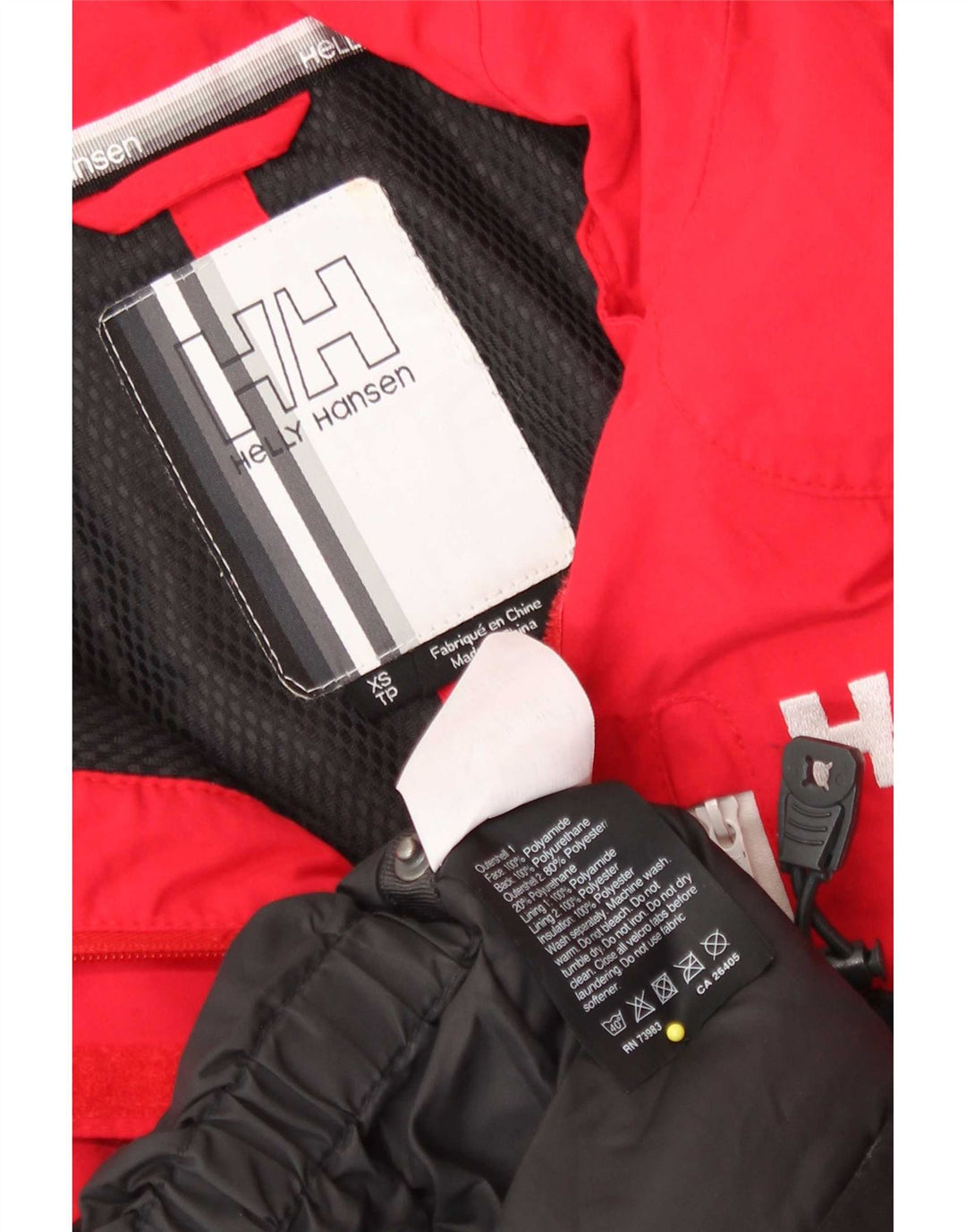 Giacca da sci da donna Helly Hansen UK 6 XS Poliestere rosso a blocchi di colore