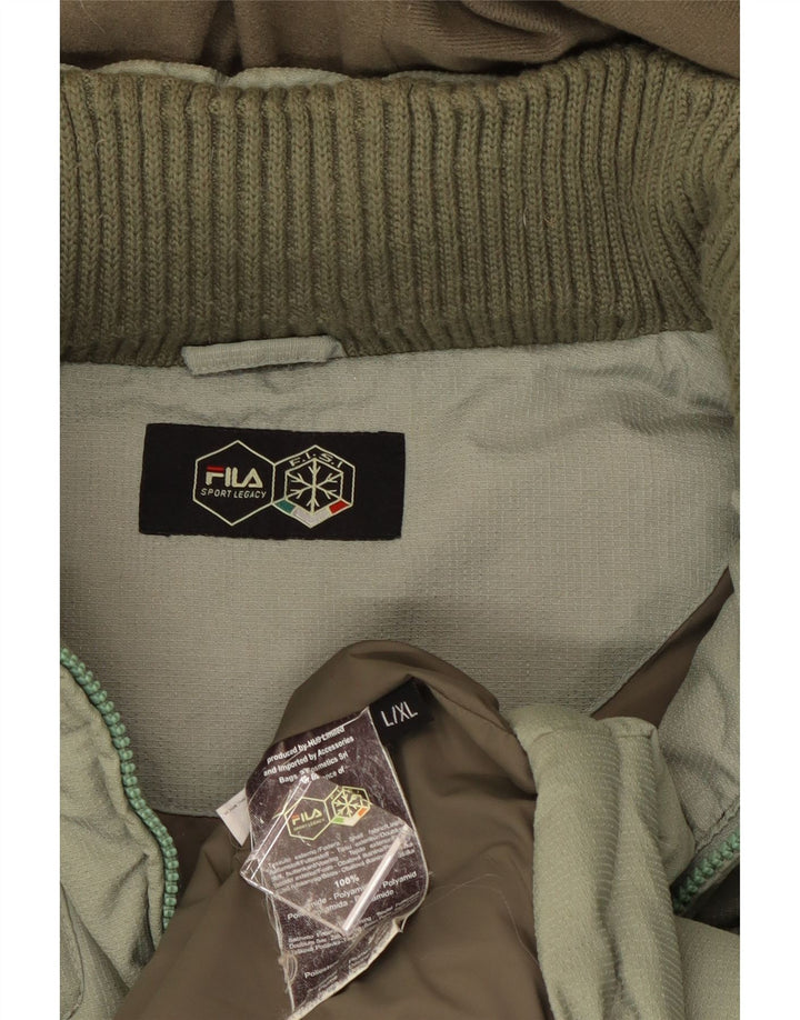 Giacca imbottita con cappuccio Fila da uomo UK 40 grande verde