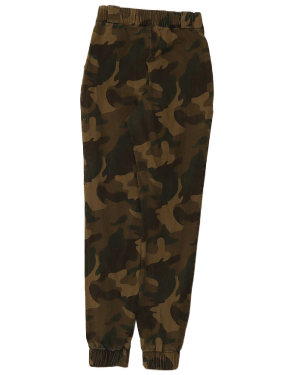 Pantaloni casual da jogging Hollister da donna XS W24 L30 cotone mimetico kaki