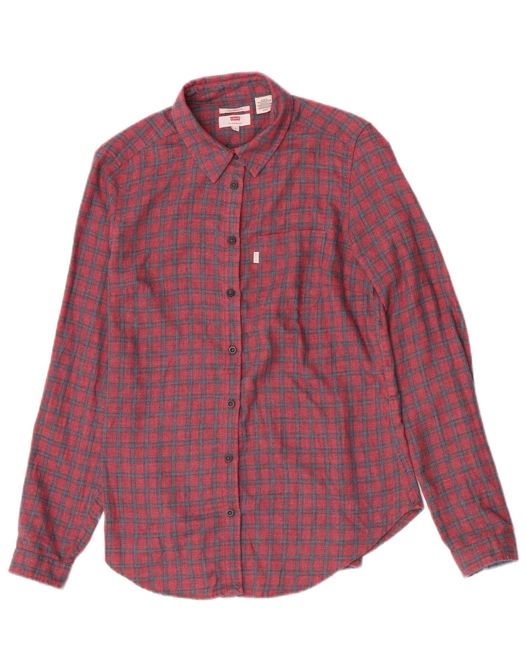 Camicia in flanella dal taglio sartoriale da donna Levi's UK 10 piccoli quadri rossi