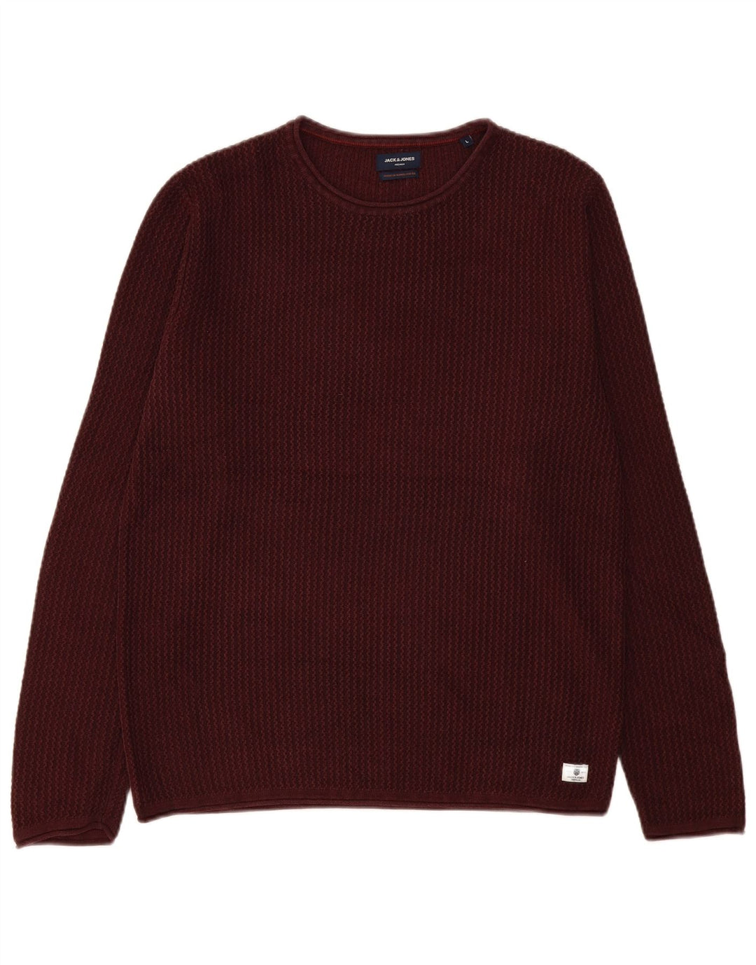 Maglione maglione girocollo da uomo Jack & Jones grande bordeaux