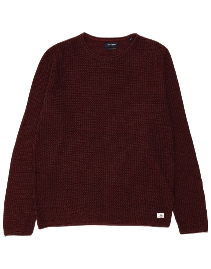 Maglione maglione girocollo da uomo Jack & Jones grande bordeaux