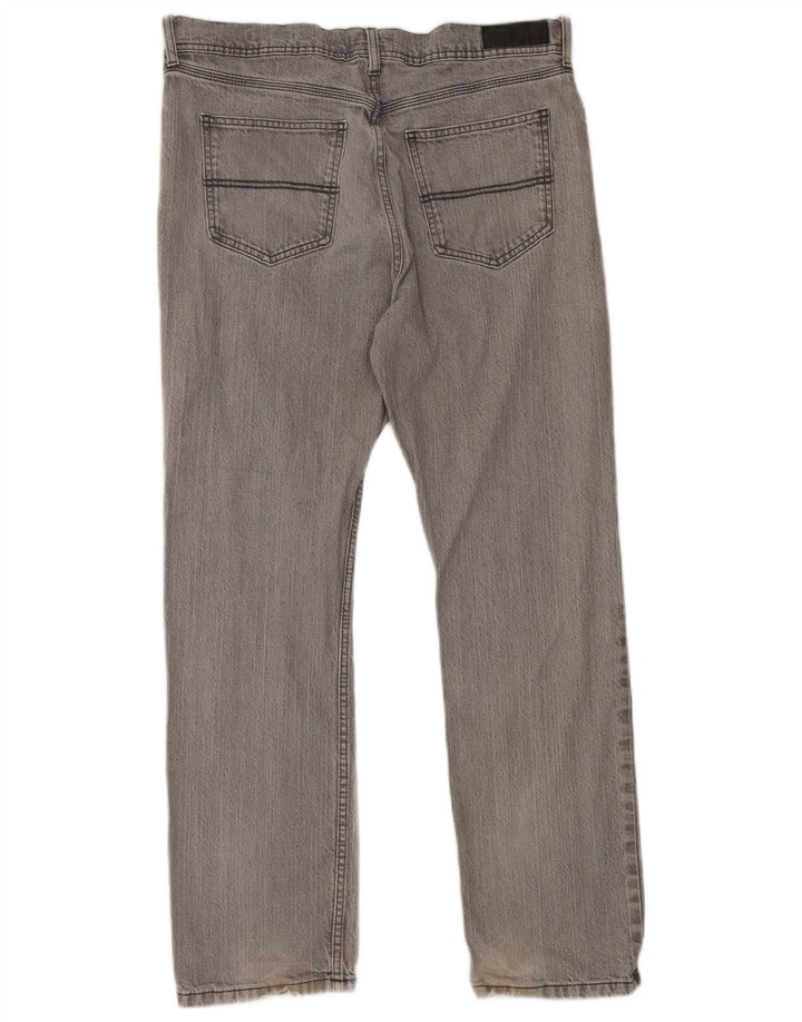 Jeans dritti regolari elasticizzati da uomo Marks & Spencer W36 L31 cotone grigio