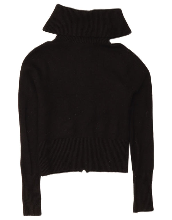 Maglione cardigan da donna Zara UK 10 piccolo in viscosa nera