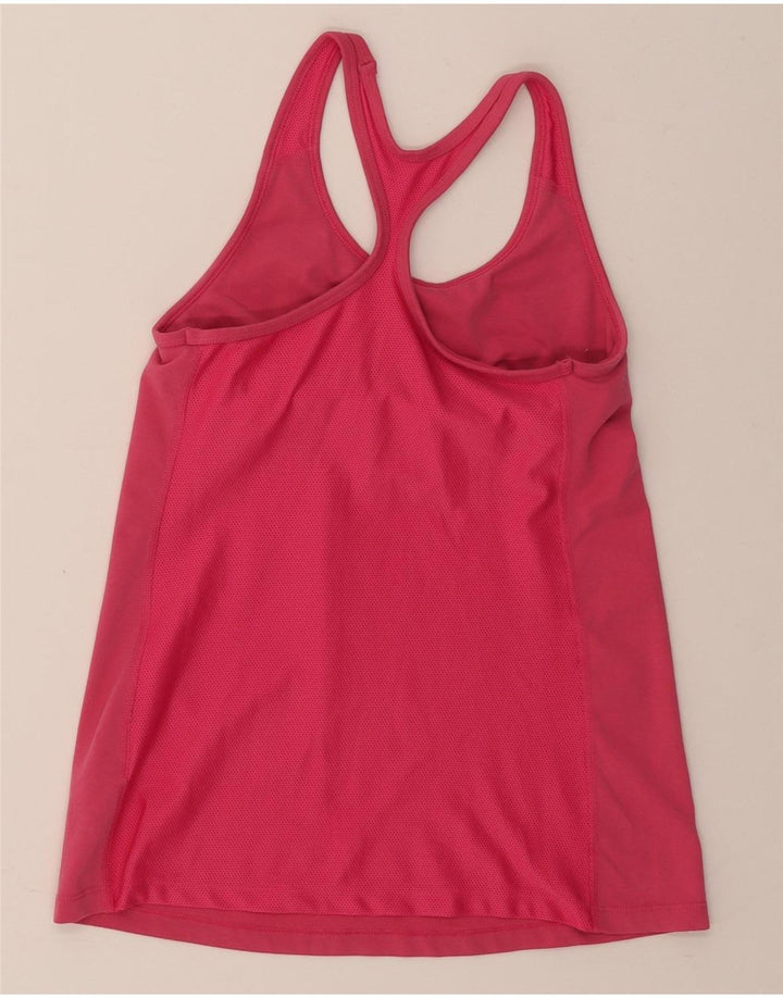 NIKE Womens Dri Fit Vest Top UK 12 Medium Pink Cotton Vintage Nike and Second-Hand Nike from Messina Hembry 