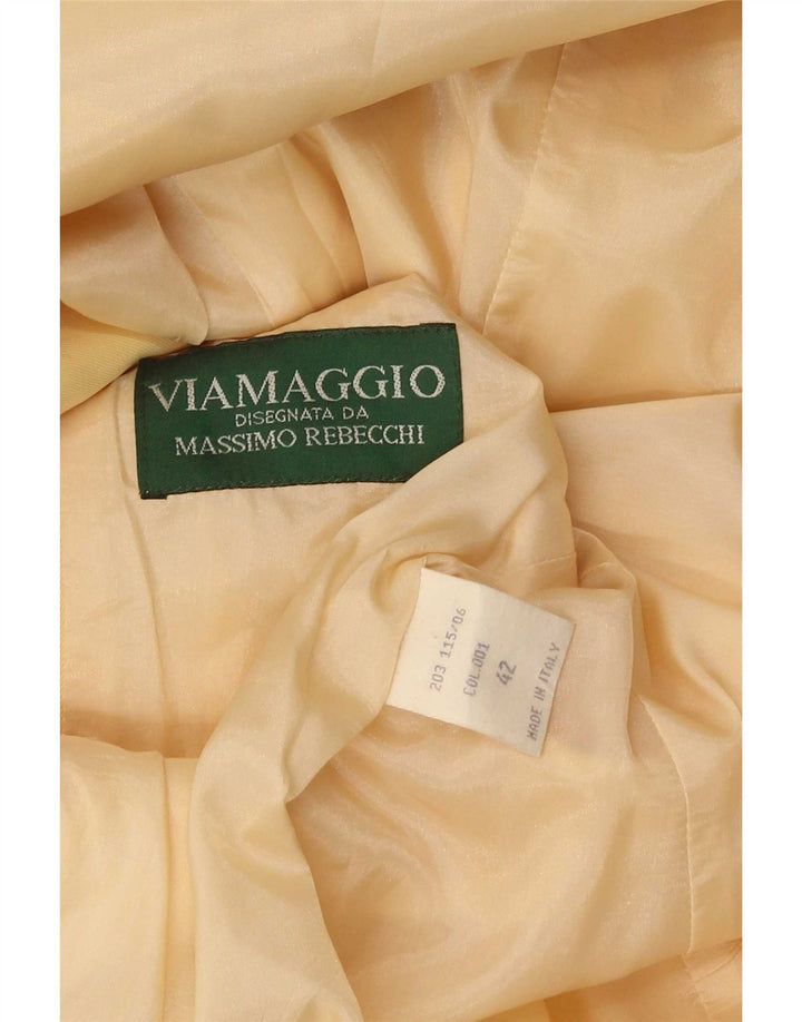 Giacca Blazer da Donna a 1 Bottone Massimo Rebecchi IT 42 Lana Gialla Media