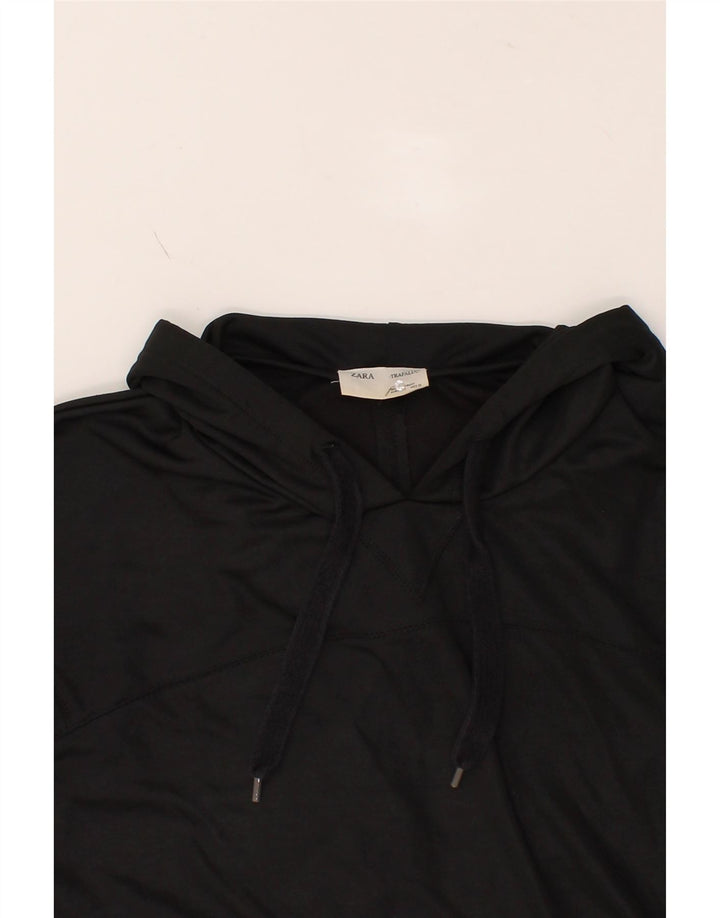 ZARA Womens Hoodie Jumper UK 16 Large Black Polyester Vintage Zara and Second-Hand Zara from Messina Hembry 
