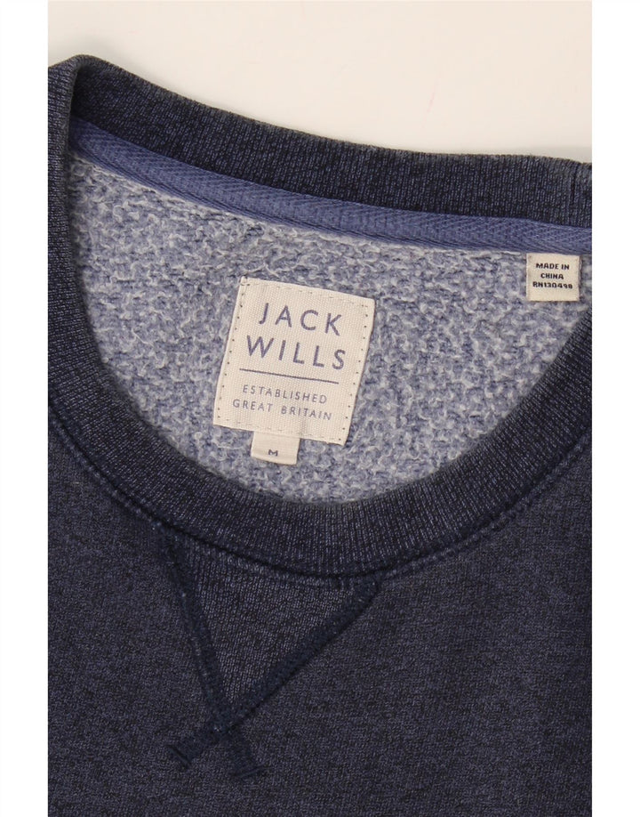 JACK WILLS Mens Sweatshirt Jumper Medium Navy Blue Cotton Vintage Jack Wills and Second-Hand Jack Wills from Messina Hembry 
