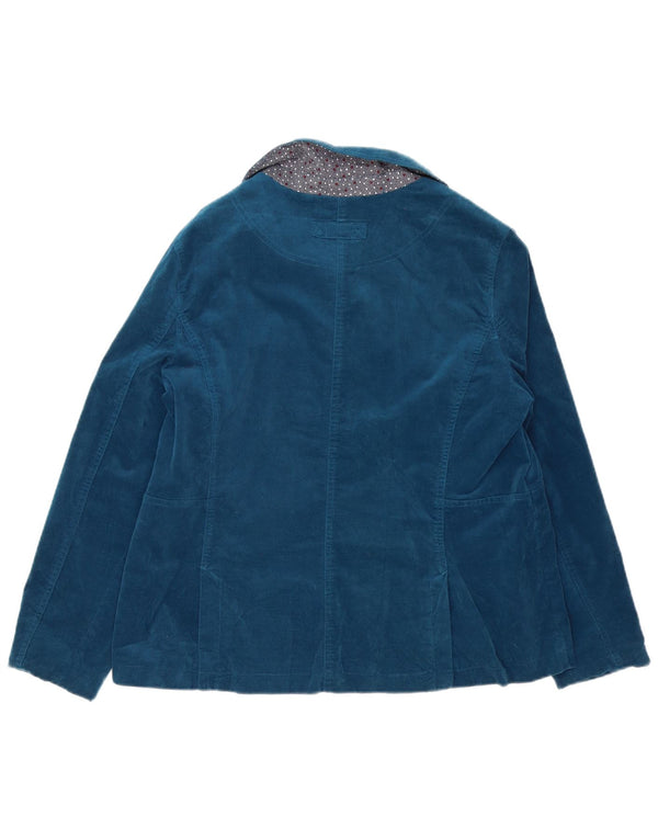 Giacca blazer in velluto a 4 bottoni da donna di White Stuff UK 16 grande blu navy