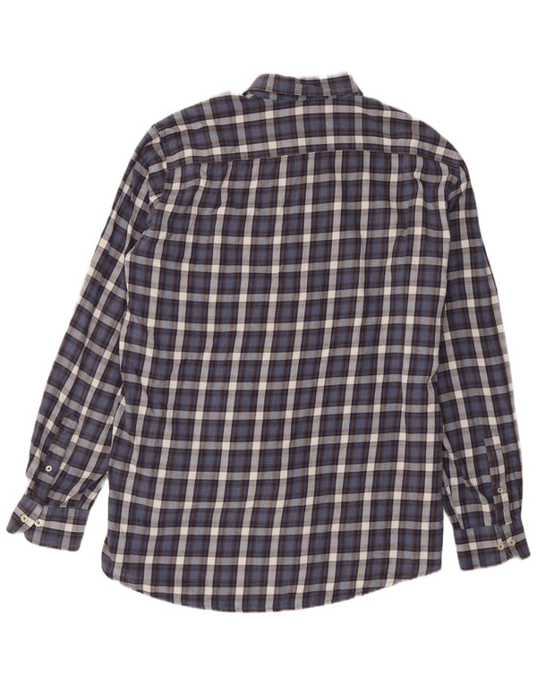 Camicia Carrera da uomo vestibilità regolare in flanella 2XL blu navy a quadri