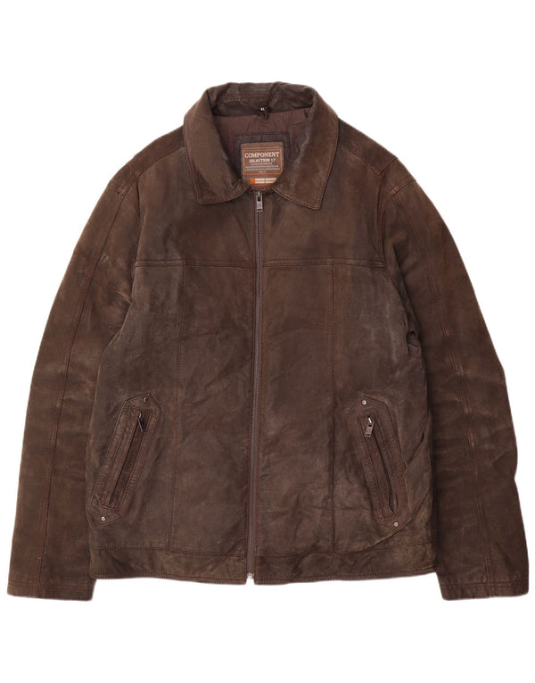 Giacca in pelle da uomo Canda UK 42 XL in pelle marrone