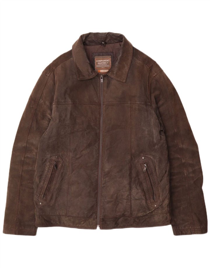 Giacca in pelle da uomo Canda UK 42 XL in pelle marrone