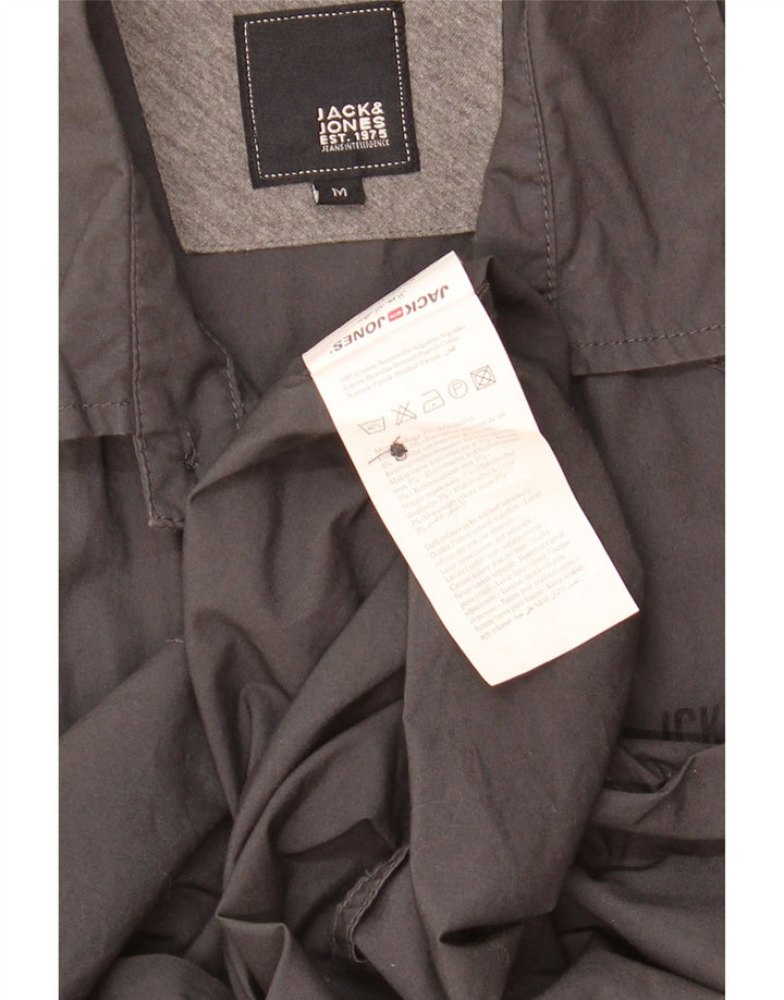 Camicia senza maniche grafica da uomo Jack & Jones in cotone grigio medio