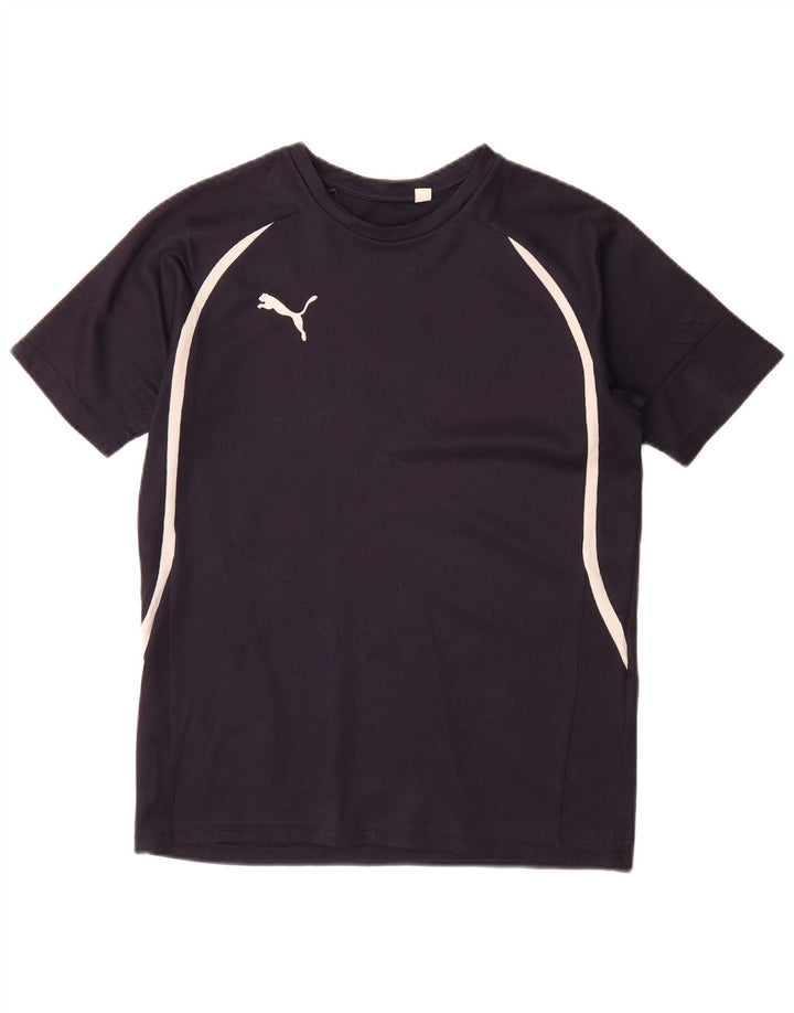 T-shirt PUMA da uomo Top Small blu navy color block