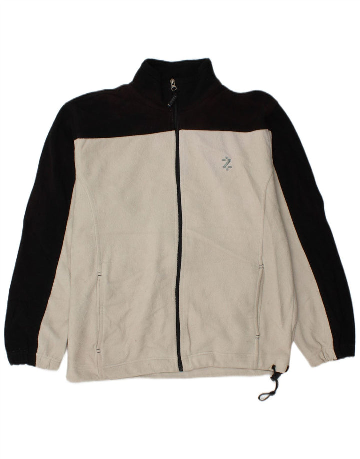 Giacca in pile da uomo IZOD UK 38 Poliestere color block bianco medio