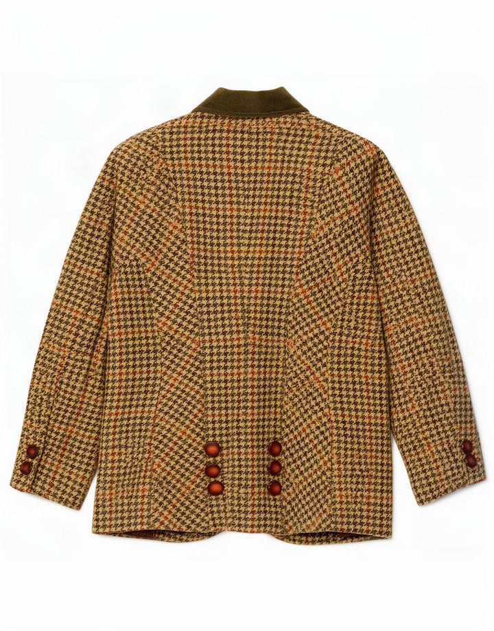 Giacca Blazer Donna Imerio Tacchella IT 46 Large Pied De Poule Giallo