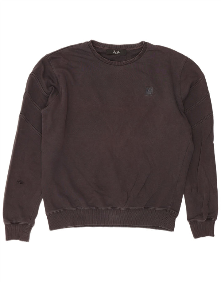 Liu Jo Felpa Uomo Maglione Large Grigio Cotone