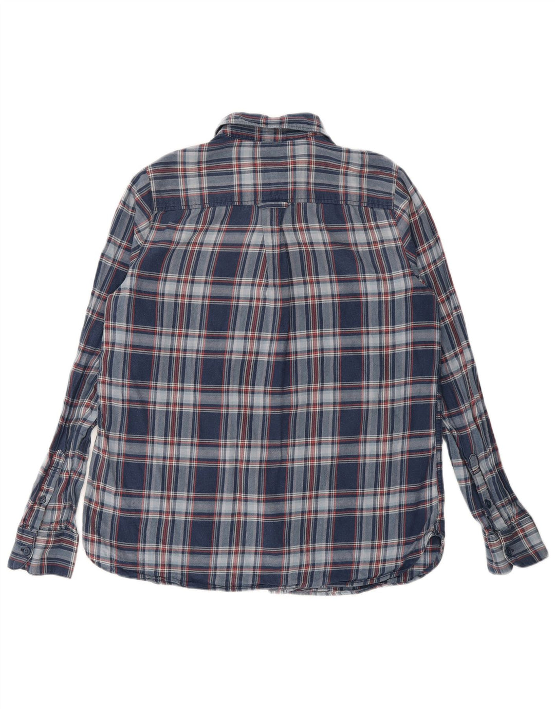 Camicia di flanella oversize da donna Fat Face UK 10 Piccolo cotone a quadri blu navy