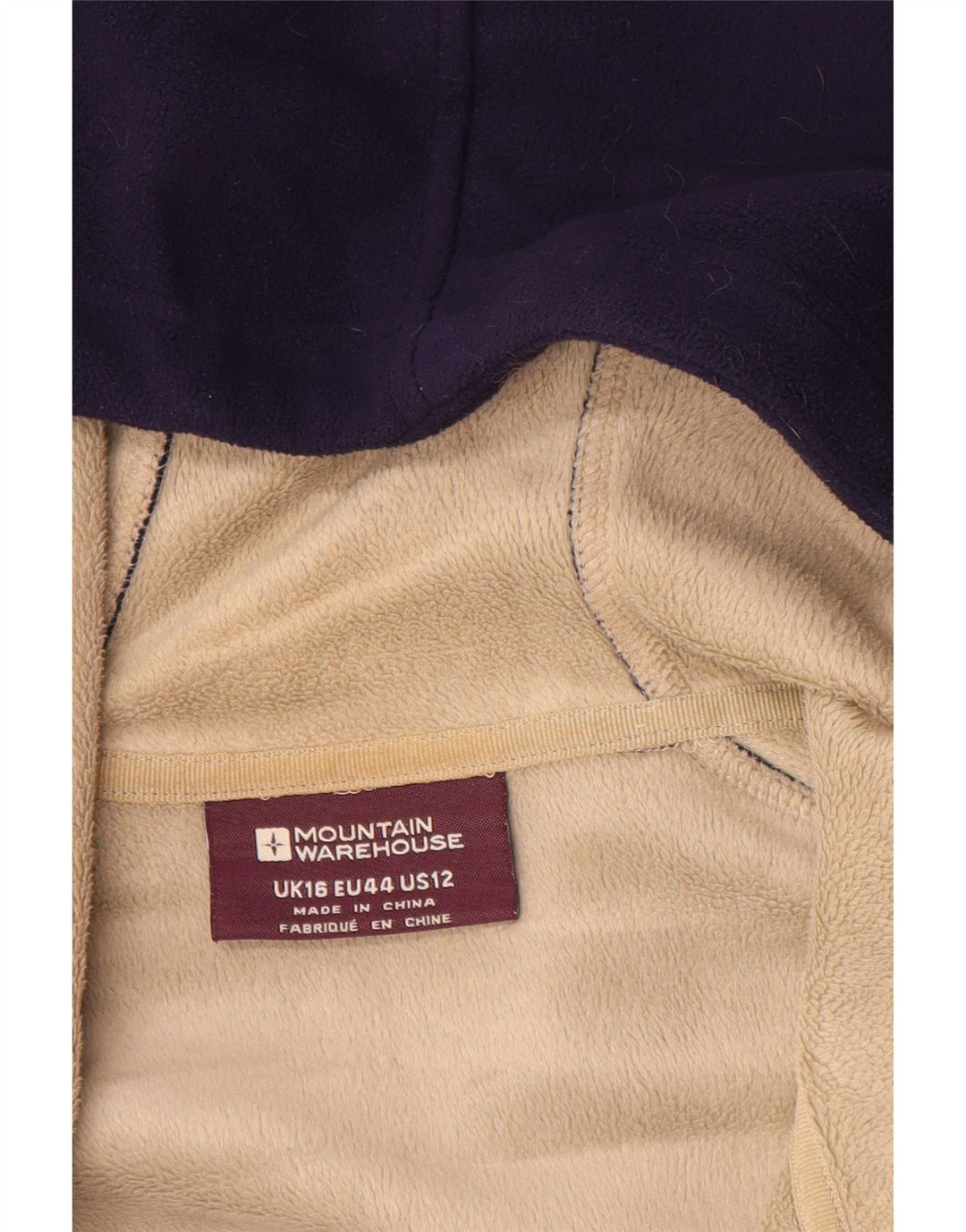 MOUNTAIN WAREHOUSE Giacca in pile con cappuccio da donna UK 16 Large Blu Navy