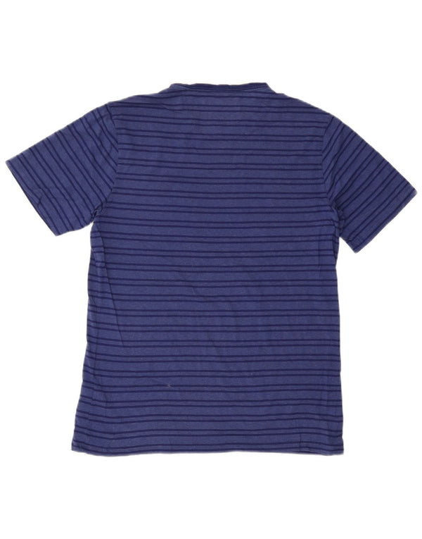 T-shirt Barbour da uomo su misura, top grande in viscosa a righe blu