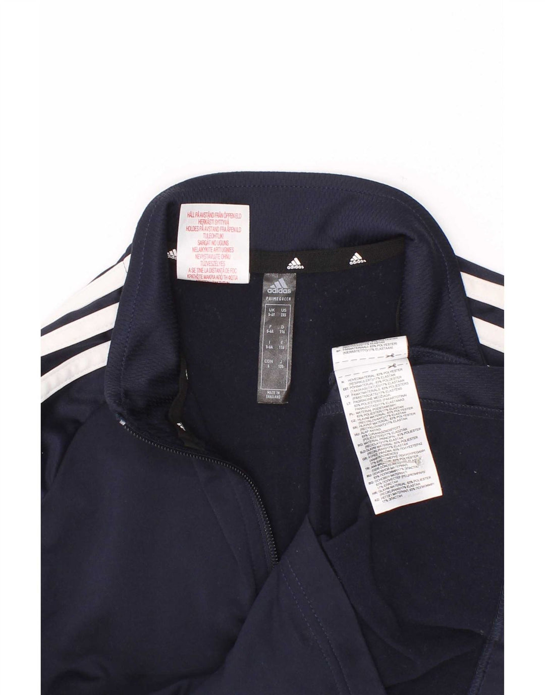 Top della tuta da ginnastica Adidas Aeroready Zip Neck Pullover da bambino 5-6 anni Blu navy