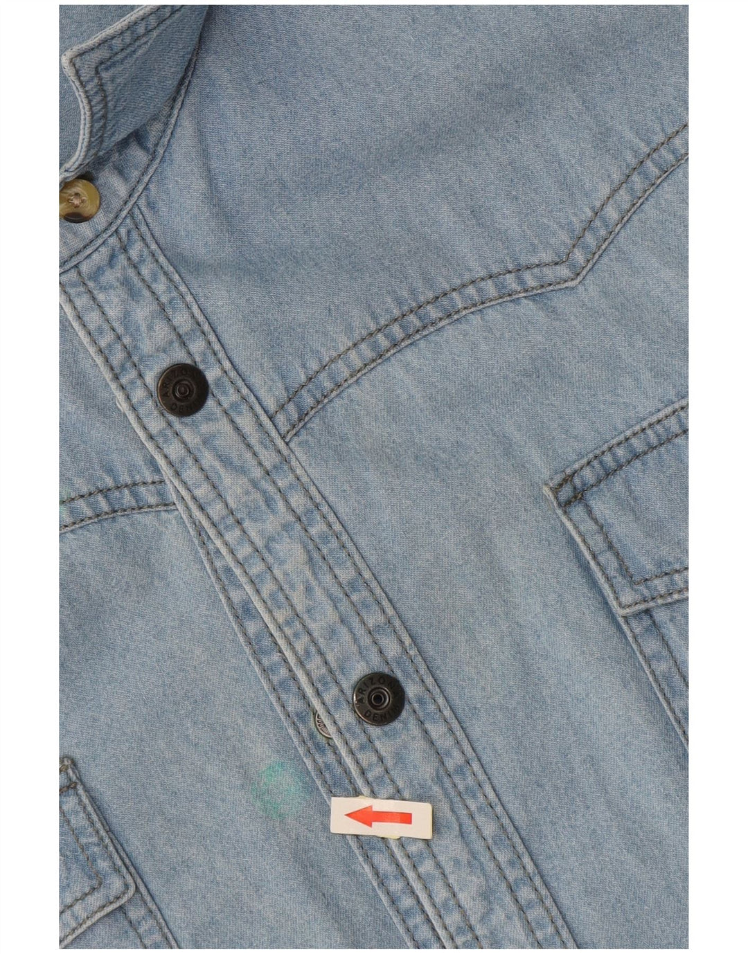 ARIZONA Camicia di jeans a maniche corte da uomo grande blu