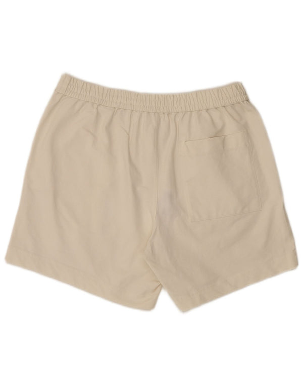 Pantaloncini sportivi Cos da donna vestibilità rilassata UK 14 cotone bianco sporco medio