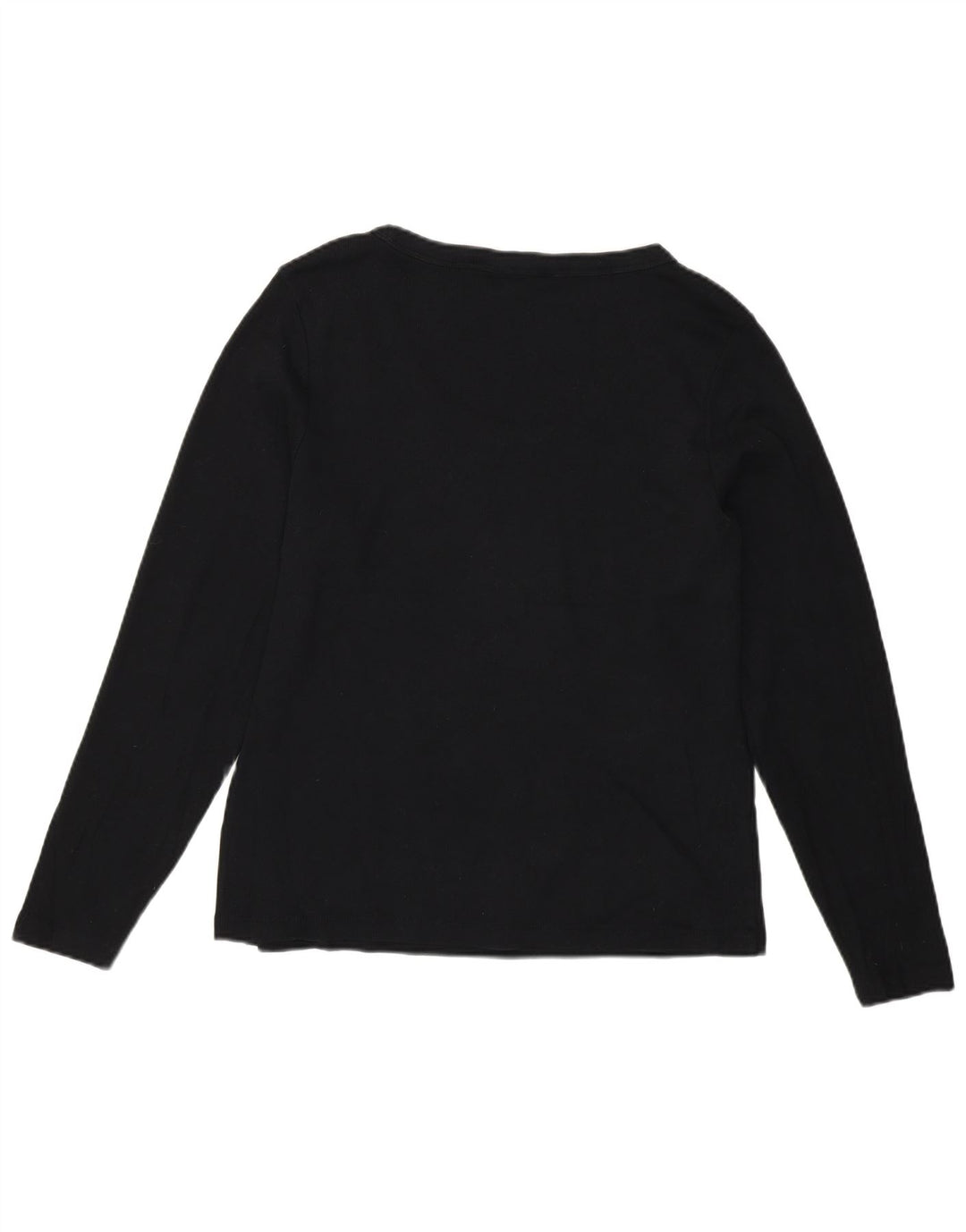 Top manica lunga da donna Marks & Spencer UK 20 2XL cotone nero