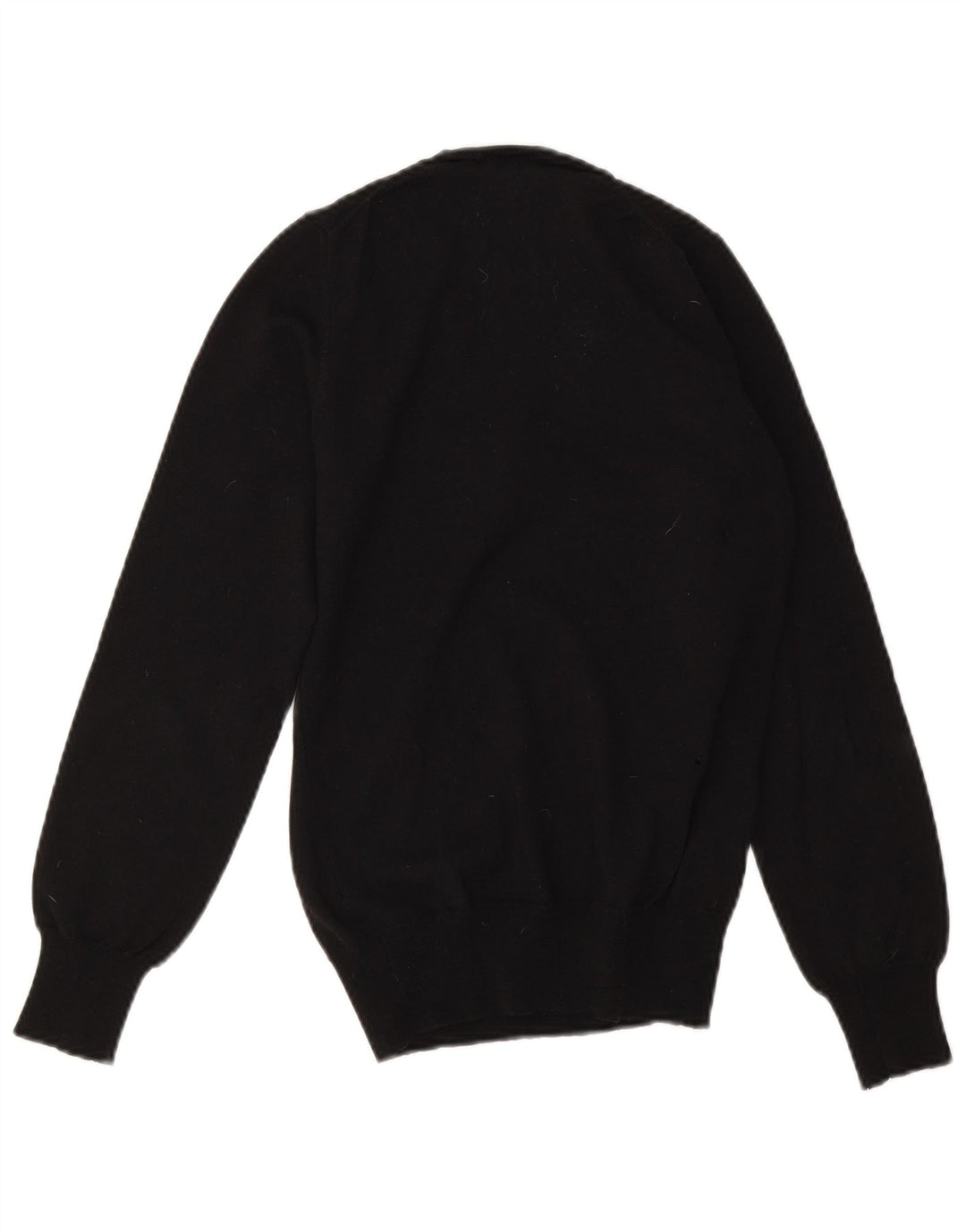 Maglione da donna con scollo a V Fred Perry UK 8 piccolo in lana merino nera