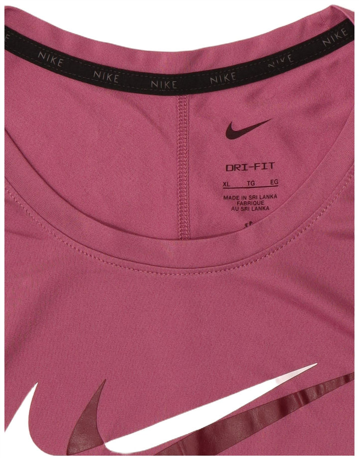 T-shirt grafica NIKE Dri Fit da donna UK 18 XL Rosa