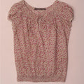 Camicetta da donna Zara Top UK 10 piccolo cotone floreale bianco