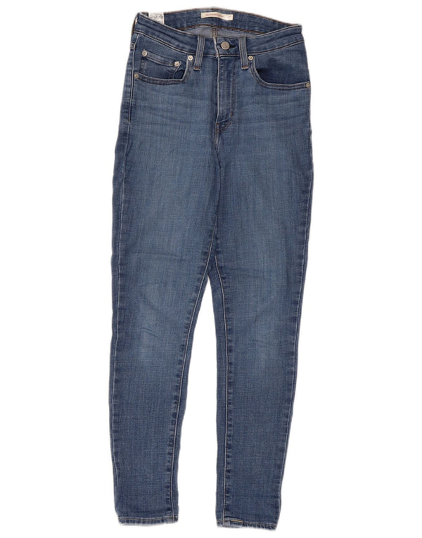 Levi's Womens 721 High Rise Skinny Jeans W27 L28 Blue Cotton