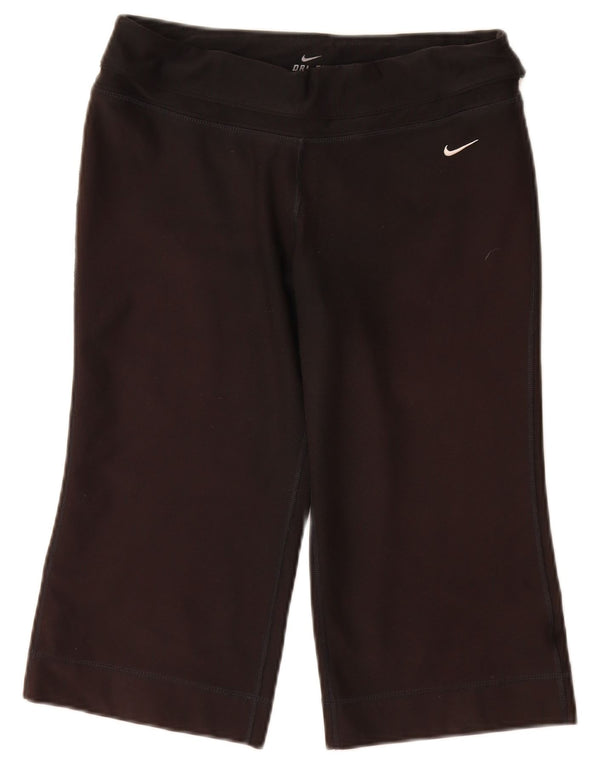 Pantaloni della tuta Nike Dri Fit Capri da donna UK 14 poliestere nero medio