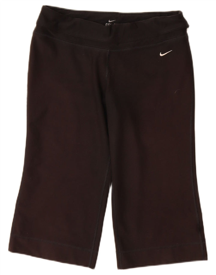 Pantaloni della tuta Nike Dri Fit Capri da donna UK 14 poliestere nero medio