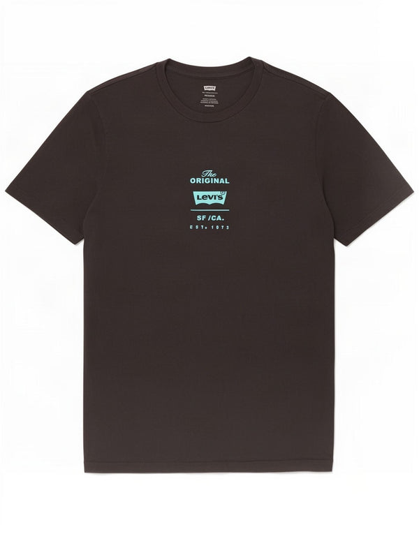 T-shirt grafica da donna Levi's Top UK 6 XS cotone nero