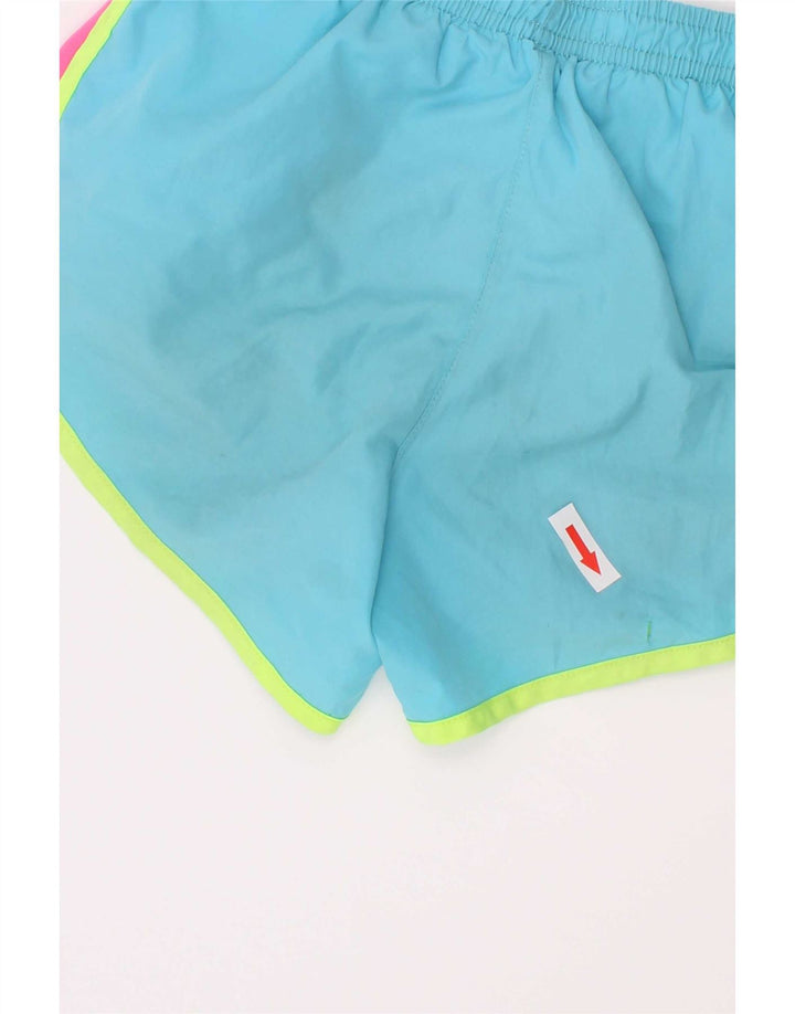 Pantaloncini sportivi Nike per ragazze 5-6 anni in poliestere color block blu medio