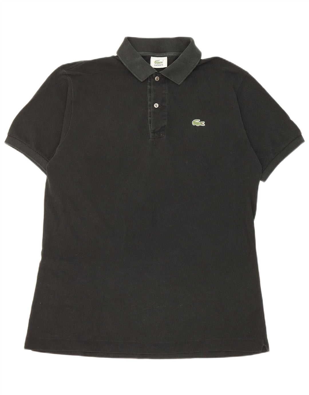 Polo da uomo Lacoste taglia 4 media in cotone nero