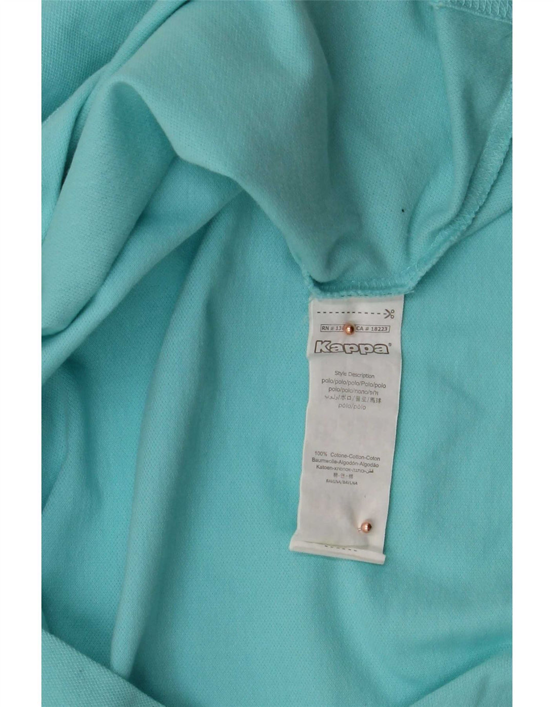 Polo Kappa Uomo XL Turchese Cotone