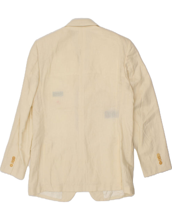 PIERRE CARDIN Mens 3 Button Blazer Jacket IT 50 Large Beige Linen