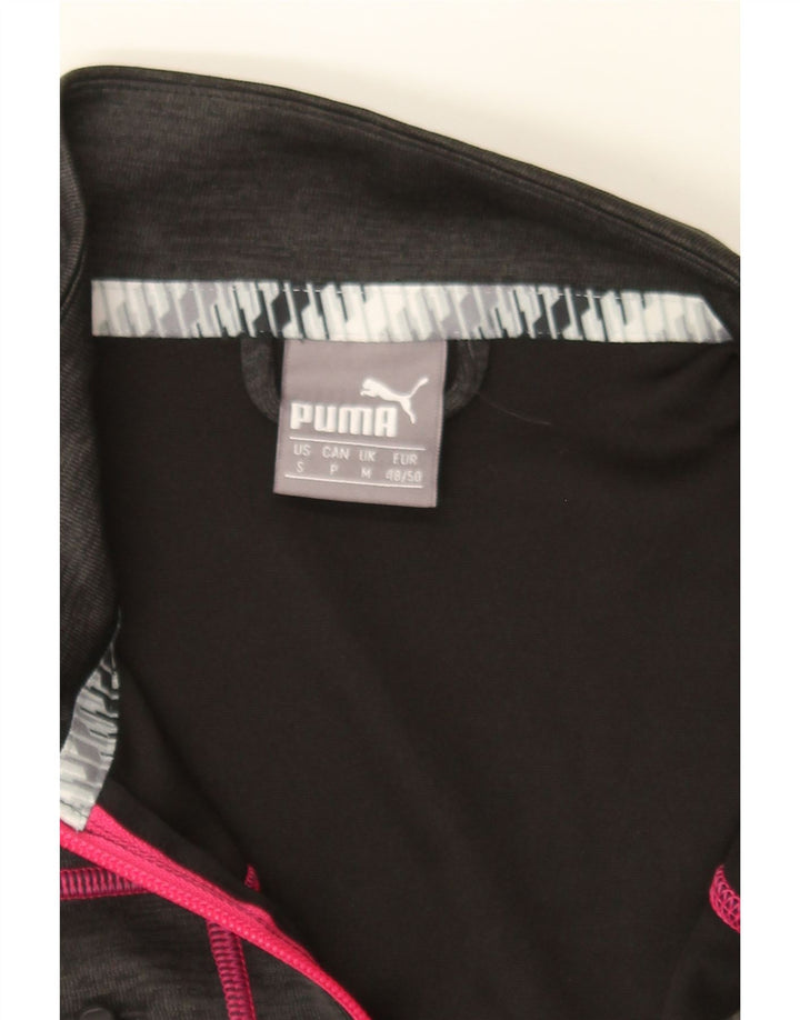 PUMA Mens Zip Neck Pullover Tracksuit Top Medium Grey Polyester Vintage Puma and Second-Hand Puma from Messina Hembry 