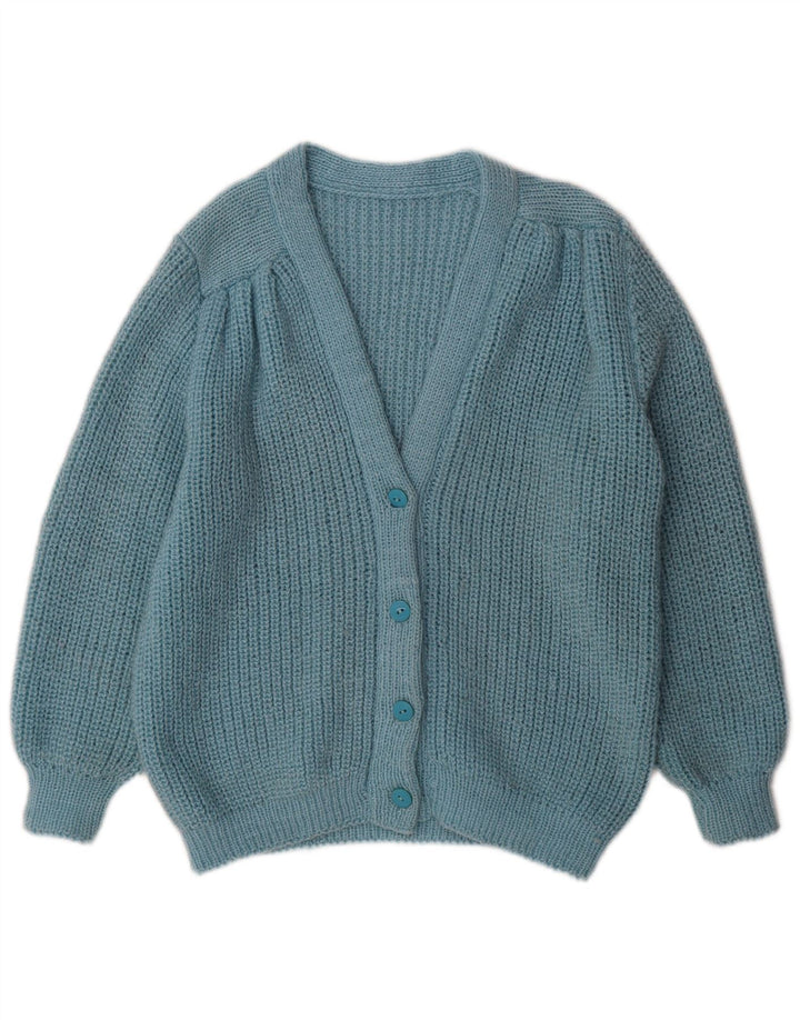 Maglione cardigan da donna vintage UK 18 XL Blu
