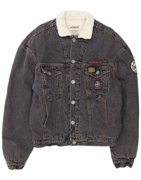 Giacca in denim Sherpa da uomo Chambers UK 38 Cotone grigio medio