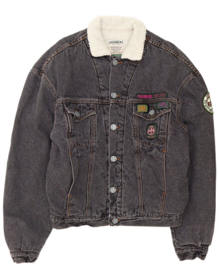 Giacca in denim Sherpa da uomo Chambers UK 38 Cotone grigio medio