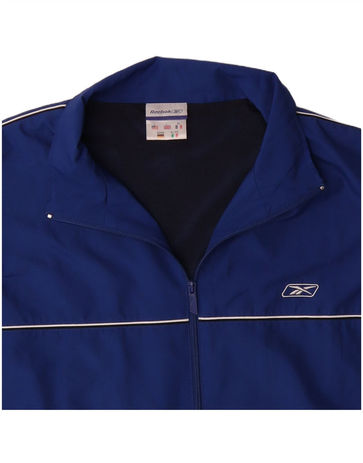 Giacca da tuta da uomo REEBOK grande blu in poliestere